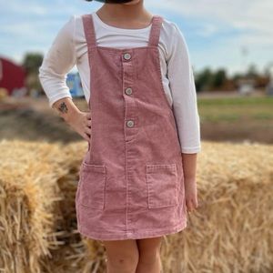 ZARA baby blush pink corduroy overalls